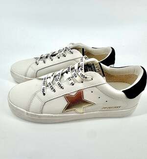NIB Vintage Havana Epic Leather Low Top Sneakers White Gold Star Size 8 / 38